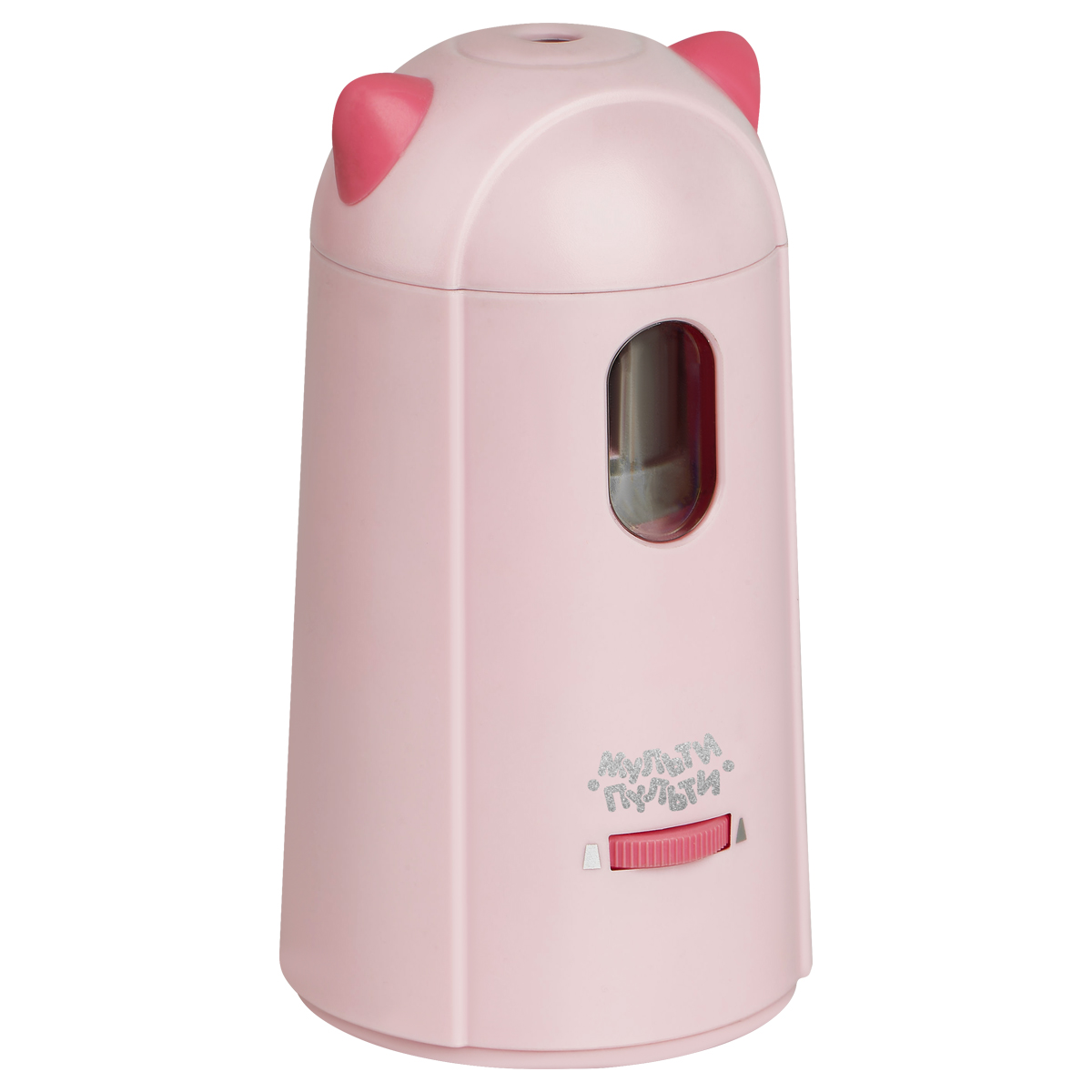 превью Точилка электрическая детская Мульти-Пульти «Котенок» 1 отверстие, с контейнером, сеть/батарейки, картон. упаковка