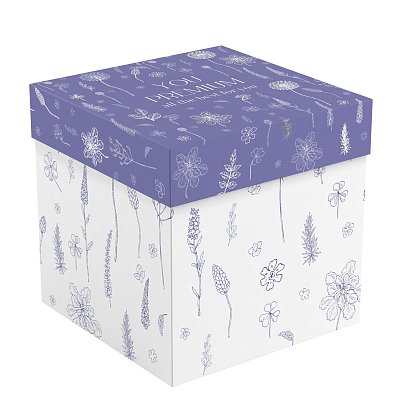Коробка складная подарочная MESHU «Floral», (15×15×15см), отд фольгой