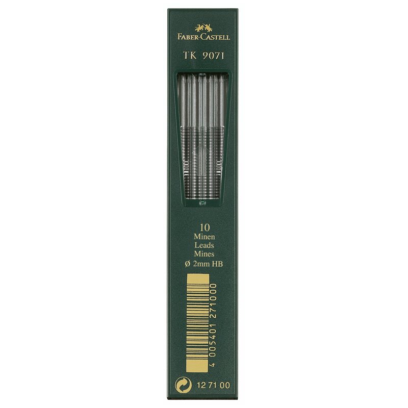 превью Грифели для цанговых карандашей Faber-Castell «TK 9071», 10шт., 2.0мм, HB