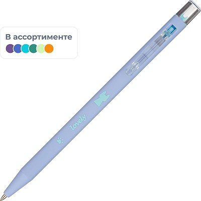 Ручка шариковая автомат. M&G AdorablePet0.7, мас, син, асABPH9871220756C