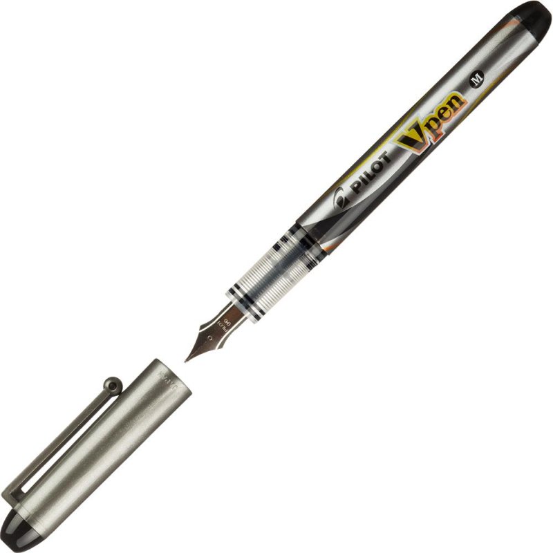 превью Ручка перьевая Pilot SVP-4M V-Pen серый корпус черная