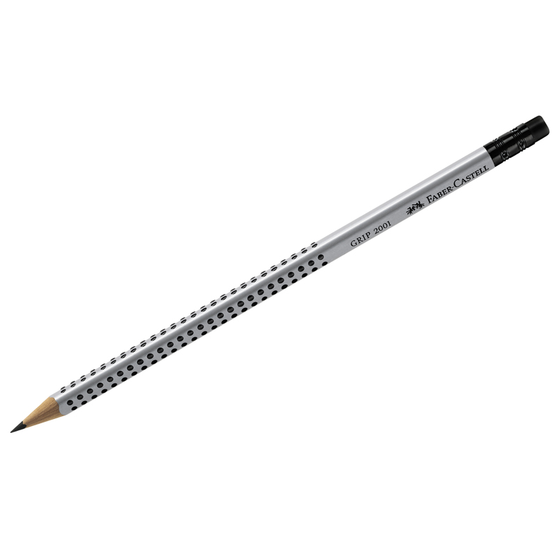 Карандаш Faber-Castell Grip, НВ, с ластиком, заточенный