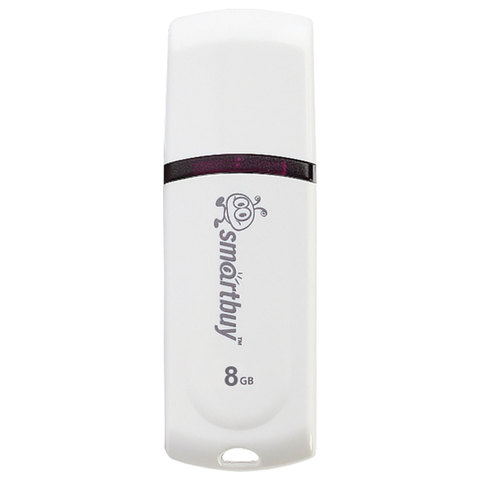 превью Флэш-диск 8 GB, SMARTBUY Paean, USB 2.0, белый