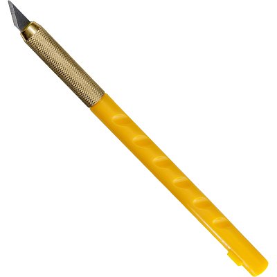 Нож-скальпель канцелярский Attache Selection с перовым лезвием (желтый)