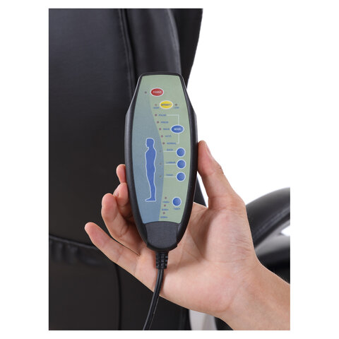 Кресло офисное BRABIX «Comfort MS-003»6 массажных модулейэкокожачерное532521