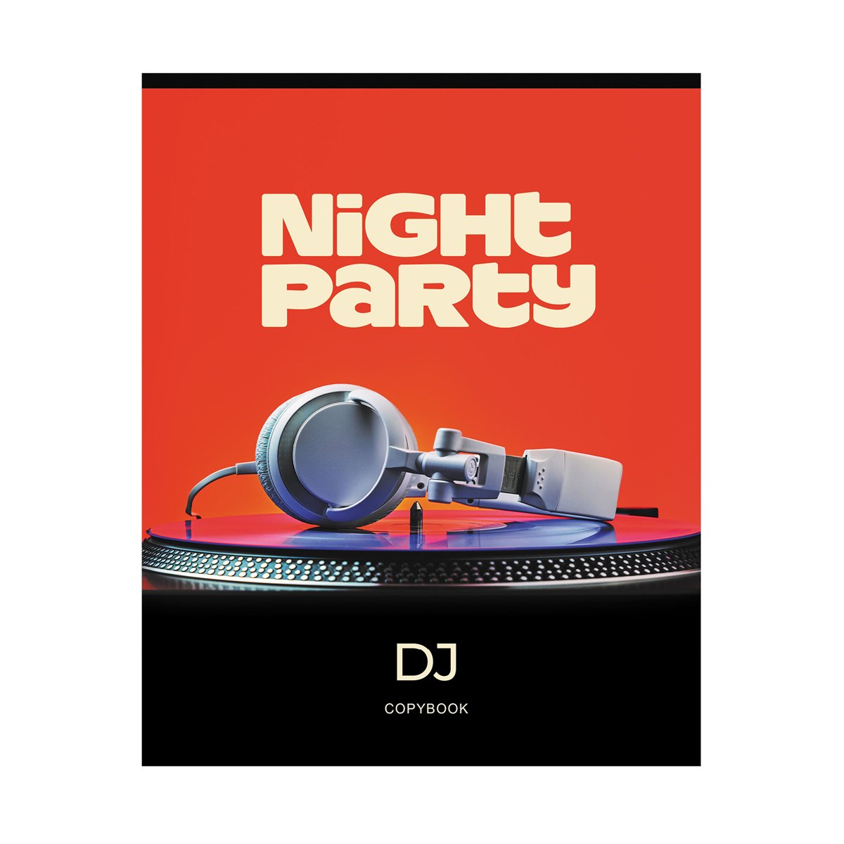 Тетрадь 96л., А5, клетка BG «Night party», микро sandy-touch лак