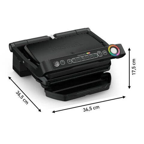 Электрогриль TEFAL GC714834, 2000 Вт, съемные панели, регулировка температуры, черный