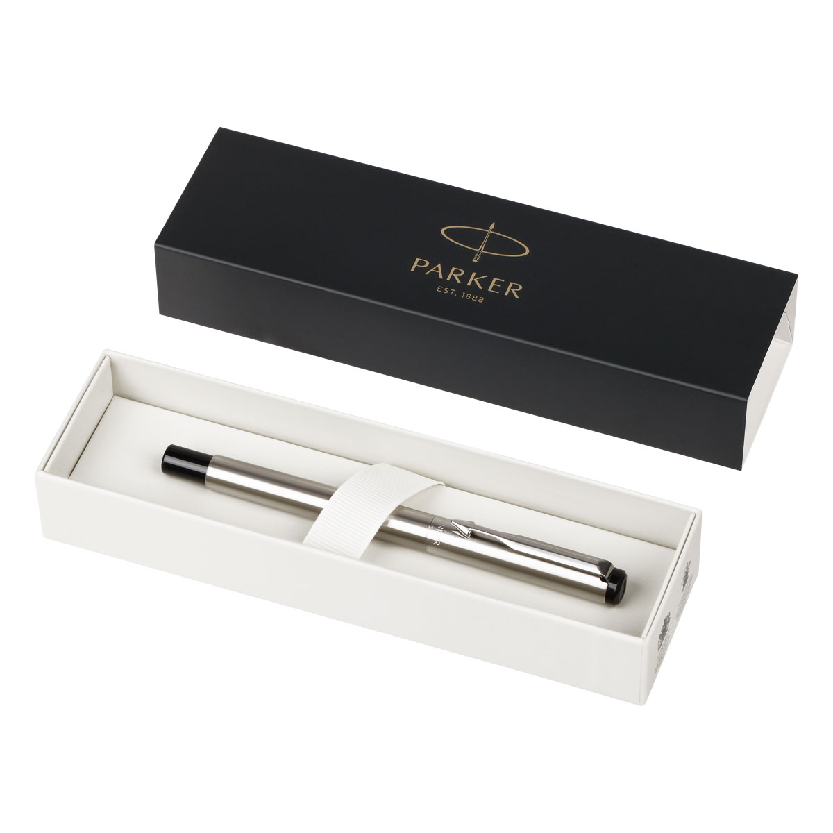 Ручка перьевая Parker «Vector Stainless Steel» синяя, 0.8мм, подарочная упаковка