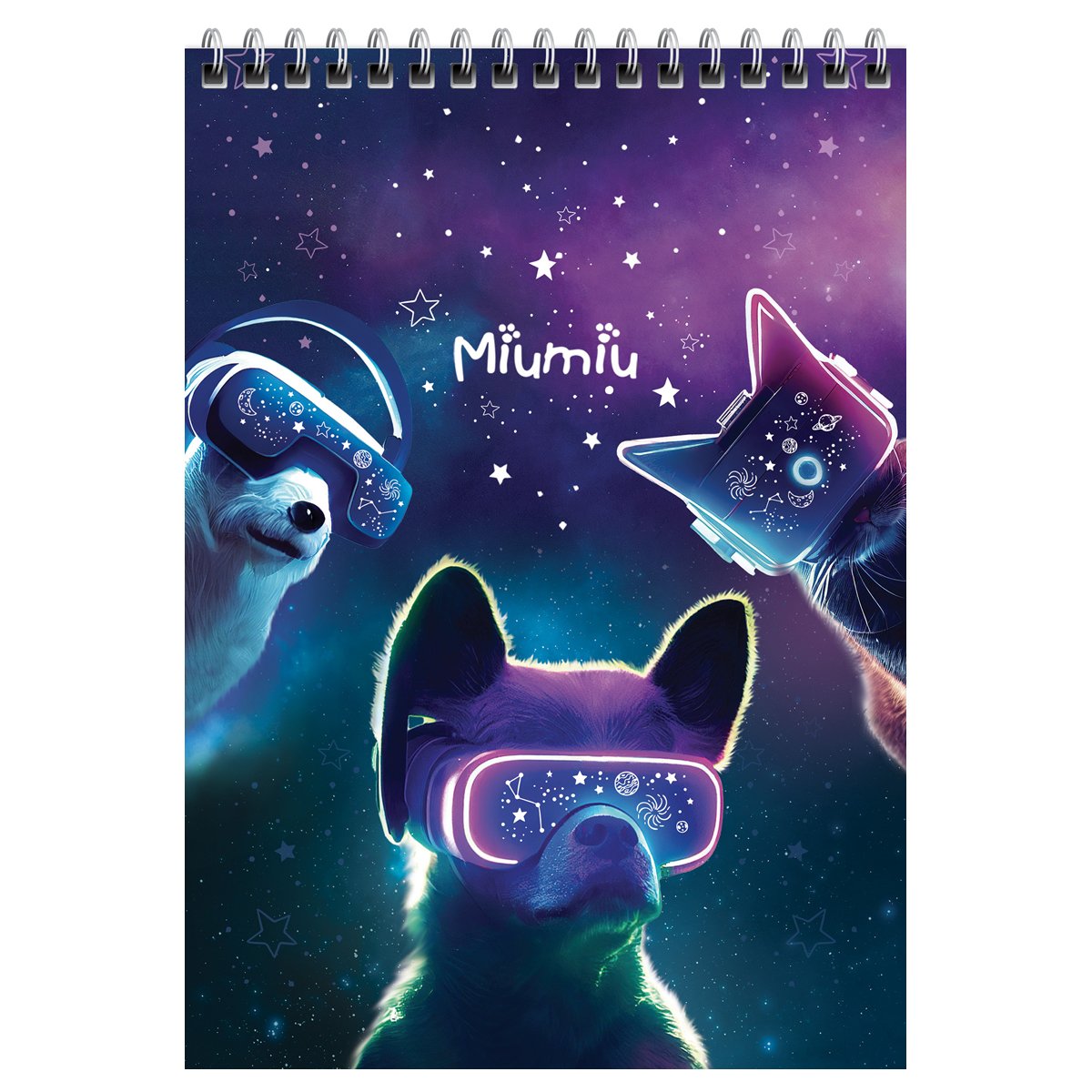 Блокнот А5 60л. на гребне MESHU «Miumiu», пластиковая обложка