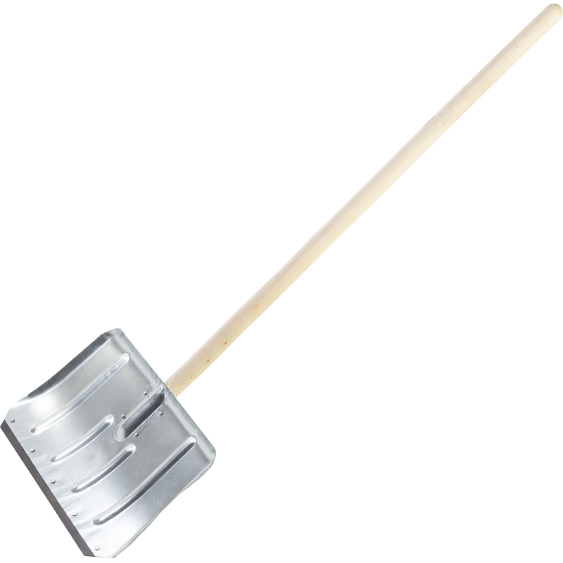 превью Лопата д/уборки снега ЛТР 50×30х140 см стальн/ковш(оцинк) с дерев/черенком