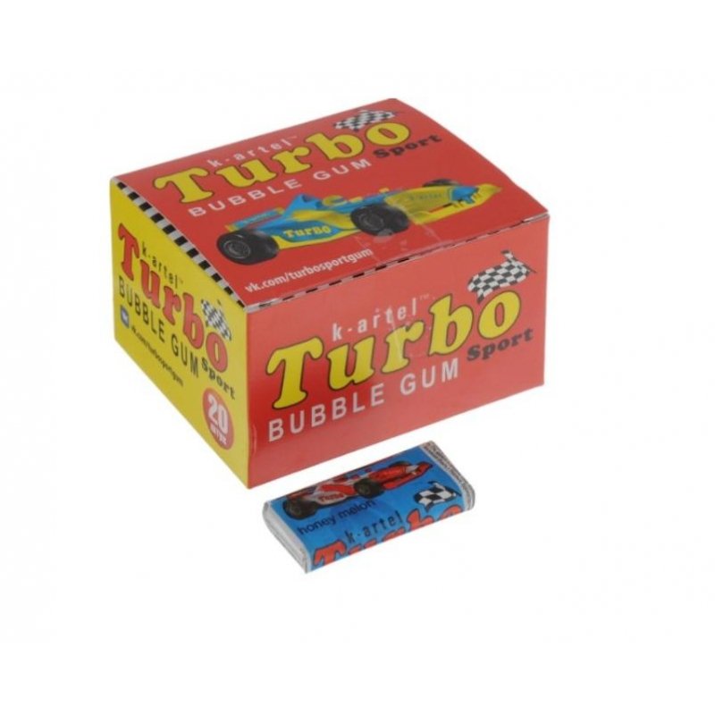 Жевательная резинка Turbo 91 г (20 штук в упаковке)