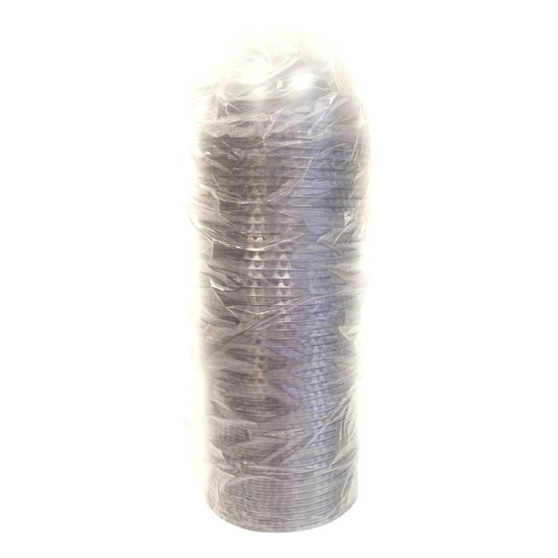 Крышка для стакана 95 мм пластиковая прозрачная купольная с отверстием 50 штук в упаковке