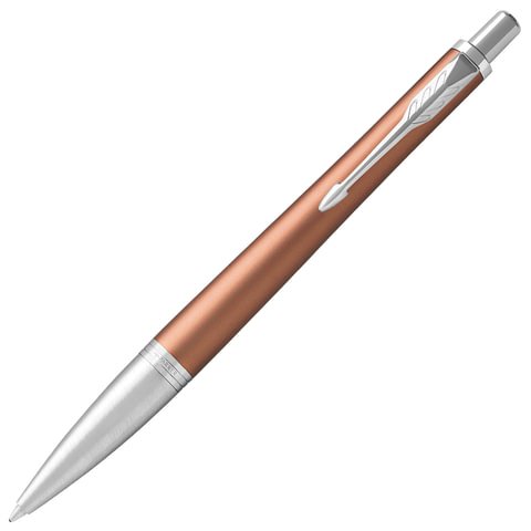 превью Ручка шариковая PARKER «Urban Premium Orange CT», корпус светло-коричневый, хромированные детали, синяя