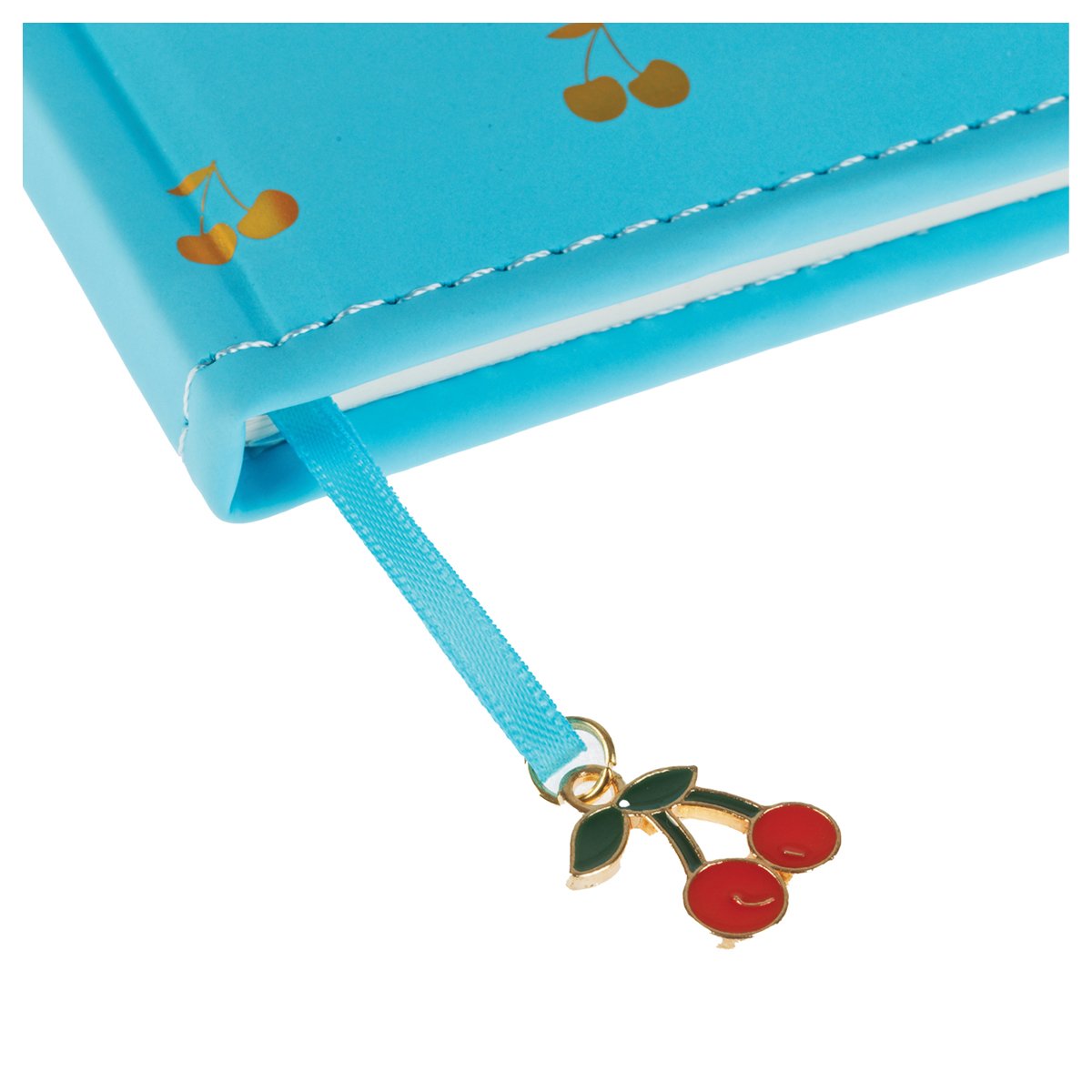 Дневник 1-11 кл. 48л. (твердый) BG «Cherries», иск. кожа, тиснение фольгой, декоративная фигурка из эмали на закладке-ляссе