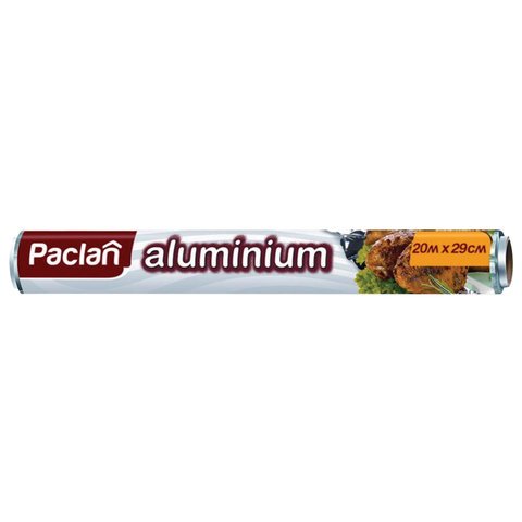 превью Фольга алюминиевая 29 см х 20 м, в рулоне, PACLAN