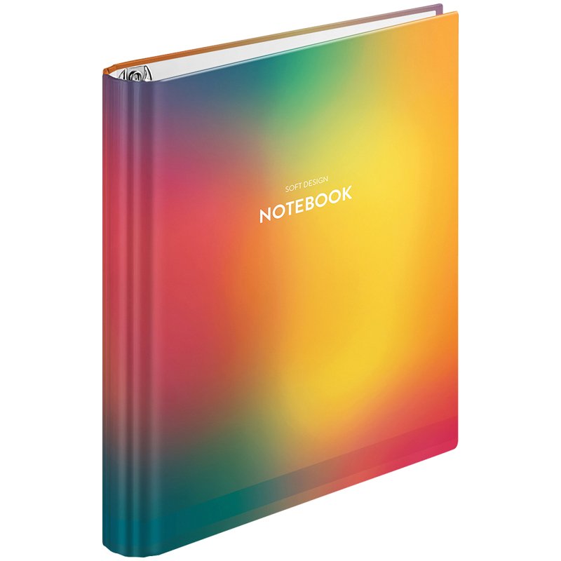превью Тетрадь на кольцах А5, 120л., 7БЦ, ArtSpace «Моноколор. Soft design», матовая ламинация