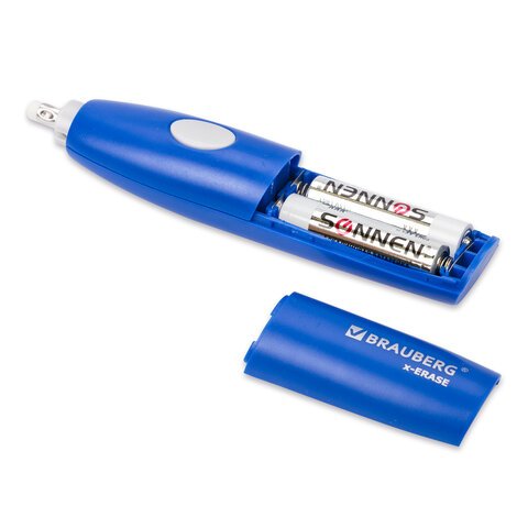 Ластик электрический BRAUBERG X-ERASE, питание от 2 батареек ААА, + 16 сменных ластиков