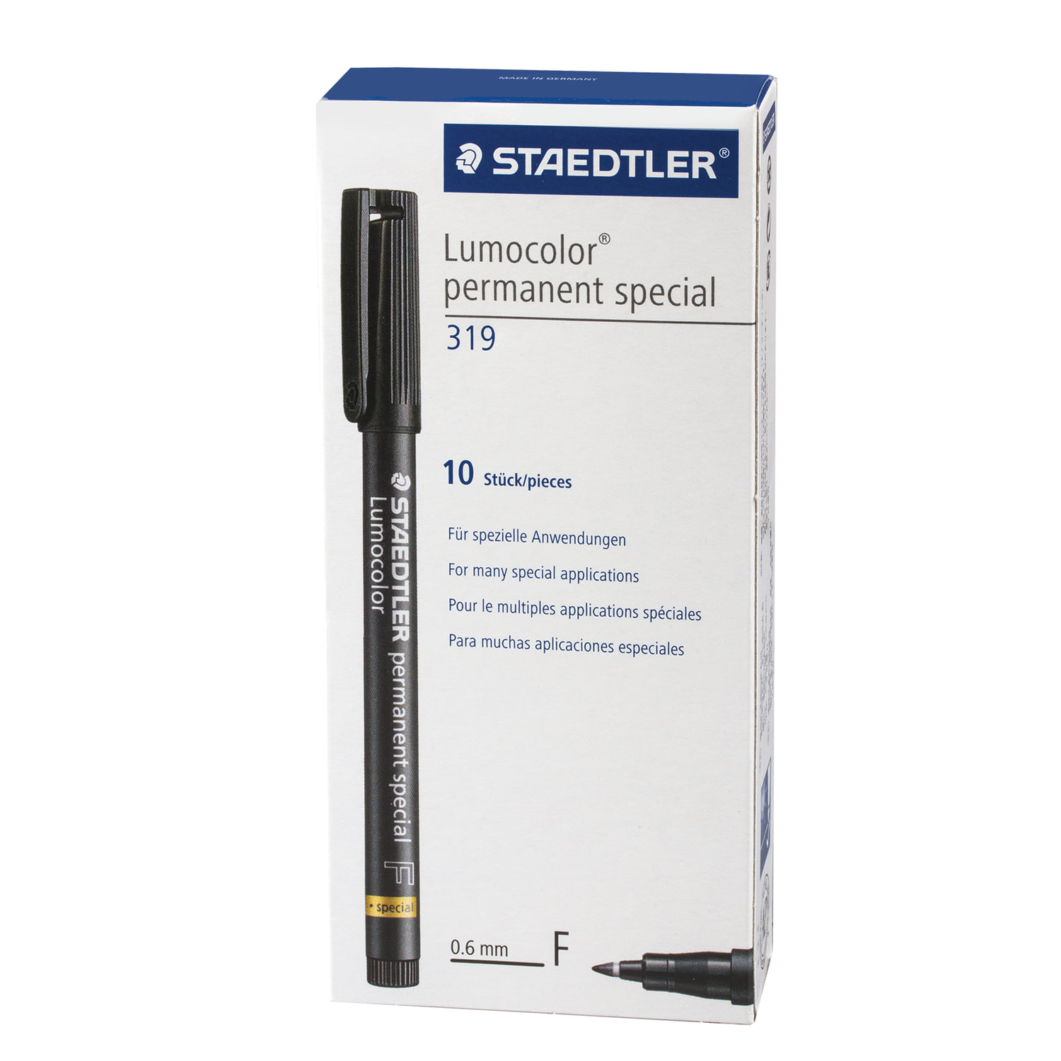 Маркер перманентный специальный для стекла STAEDTLER (Германия), КРАСНЫЙ, круглый наконечник, 0.6 мм
