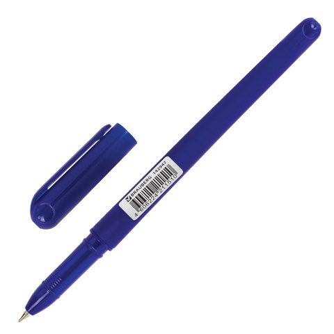 Ручка шариковая масляная BRAUBERG «i-Stick», СИНЯЯ, корпус синий, узел 0.7 мм, линия письма 0.35 мм
