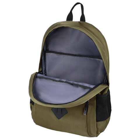 Рюкзак BRAUBERG DYNAMIC универсальный, эргономичный, хаки, 43×30х13 см