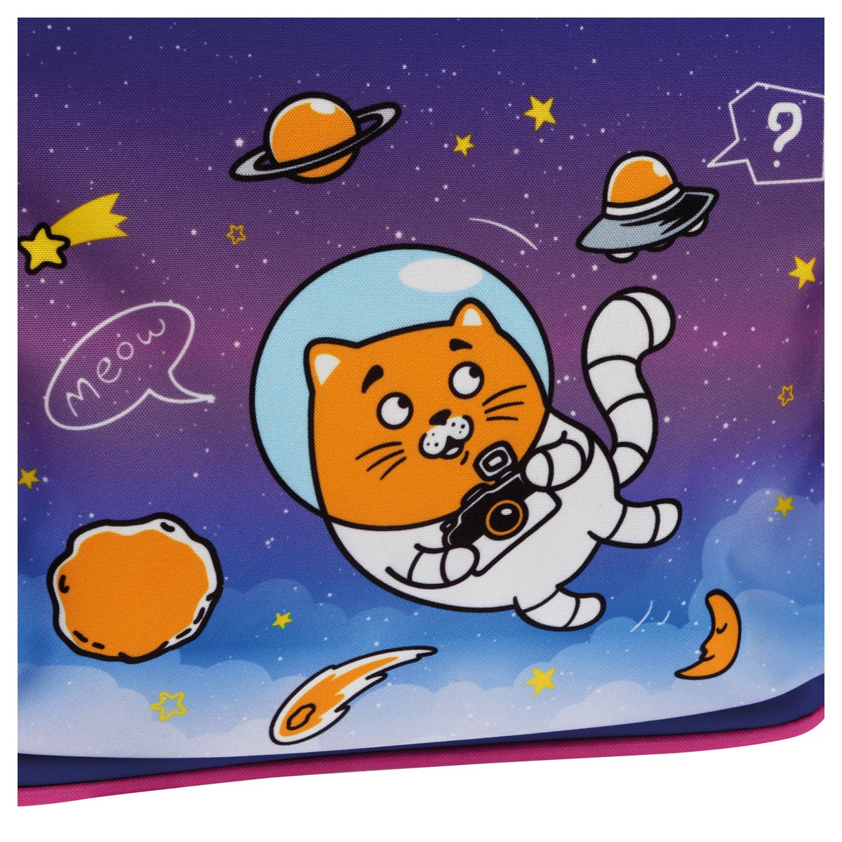 Ранец ArtSpace Junior «CosmoCat» 37×28×21см, 1 отделение, 3 кармана, анатомическая спинка