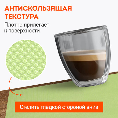 Коврики универсальные 6 шт., 30×45 см, для холодильника, полок, сервировки, салатовый, DASWERK
