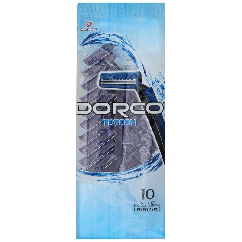 превью Бритва одноразовая Dorco TD708-10P (10 штук в упаковке)