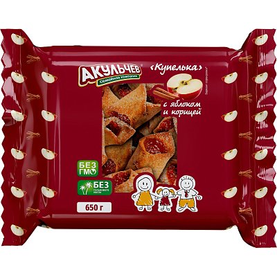 Печенье Акульчев купелька с яблоком и корицей 650 г