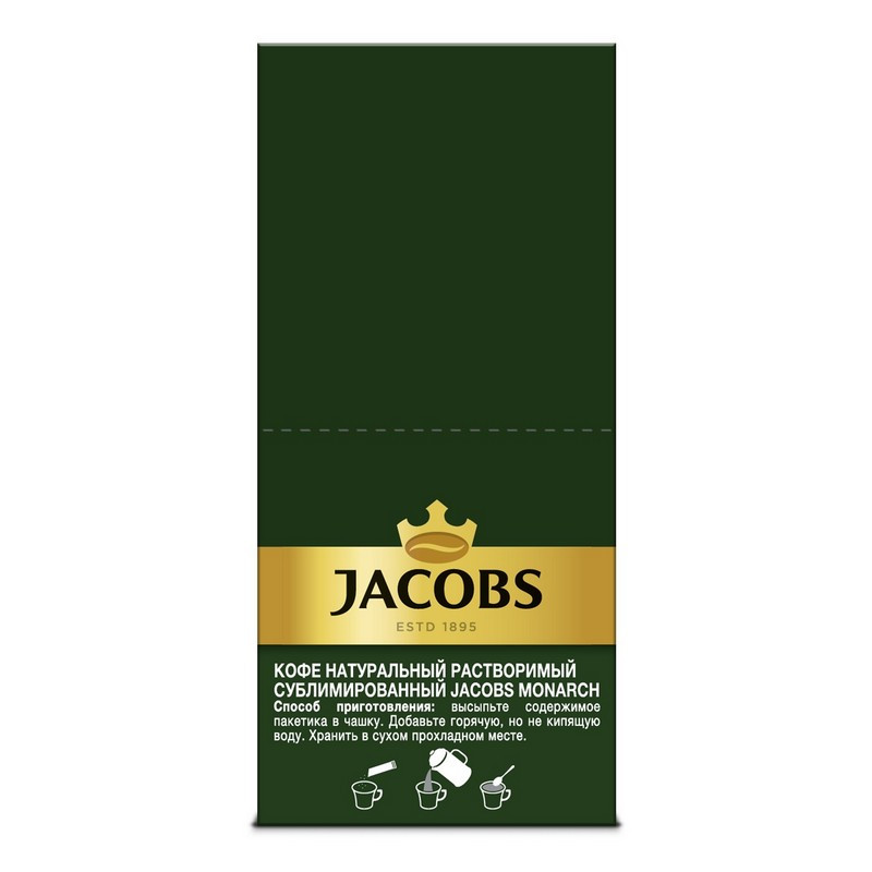 Кофе Jacobs Monarch 1,8х26шт в шоубоксе растворимый,46,8г