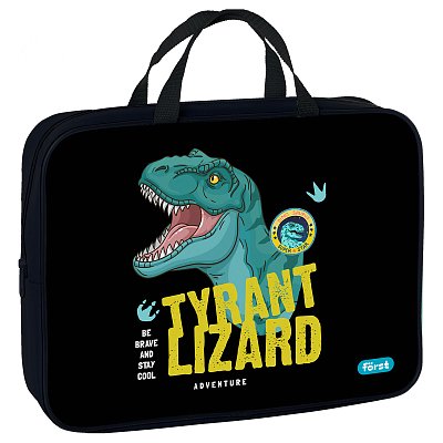 Папка текстильная с ручками 1 отделение, А4 Först «Cool adventure», 350×265×80мм, текстиль, на молнии