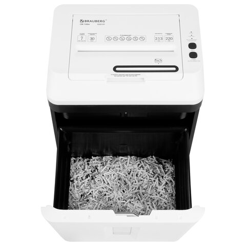 Уничтожитель (шредер) с автоподачей BRAUBERG PROFESSIONAL AUTO CM-150m, HeavyDuty, 5 секретность, 2×13 мм, 150 листов, 20 л