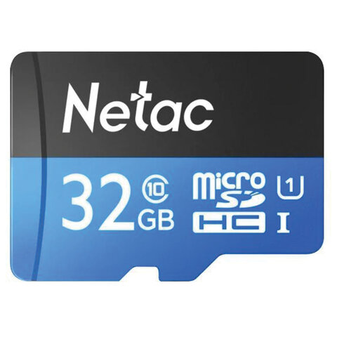 превью Карта памяти microSDHC 32 ГБ NETAC P500 Standard, UHS-I U1, 80 Мб/с (class 10), адаптерG-R