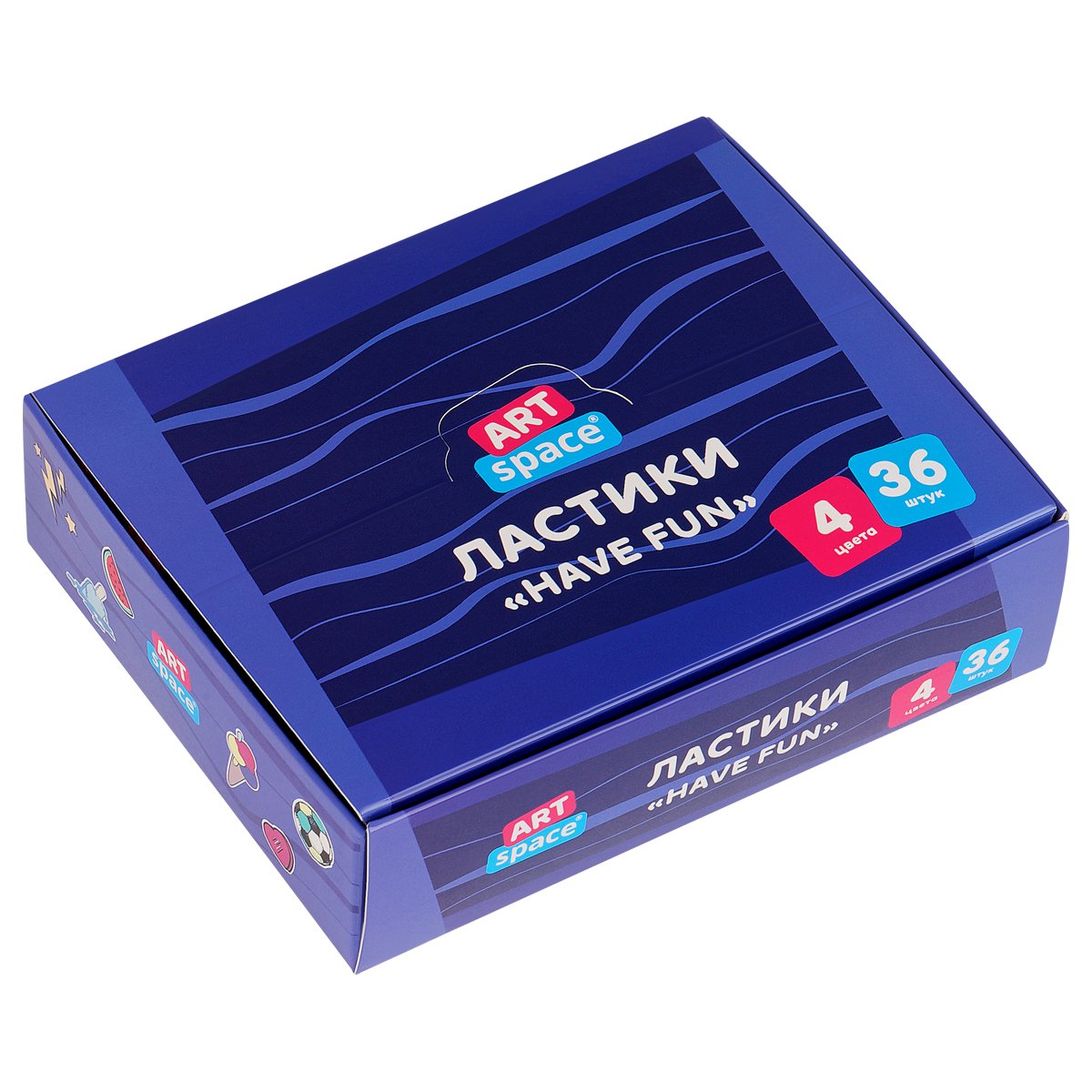 Ластик ArtSpace «Have Fun», прямоугольный, ЭКО-ПВХ, 60×15×10мм