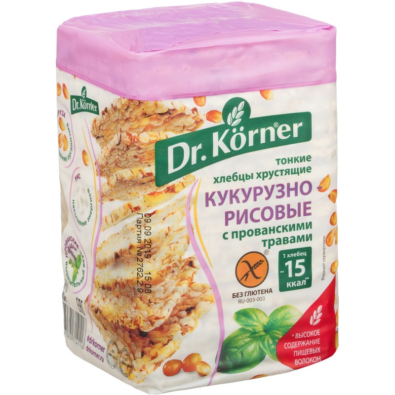 превью Хлебцы Dr. Korner С прованскими травами многозерновые 100 г