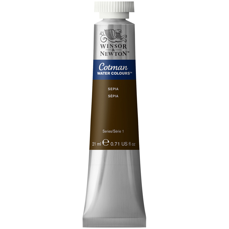превью Акварель художественная Winsor&Newton «Cotman», 21мл, туба, сепия