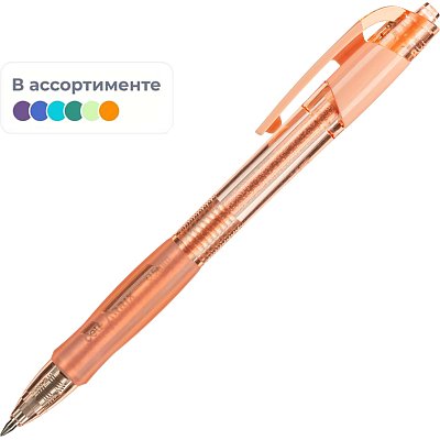 Ручка гелевая автомат. Deli Arris, линия 0.35 мм, манж, черн EG09-BK