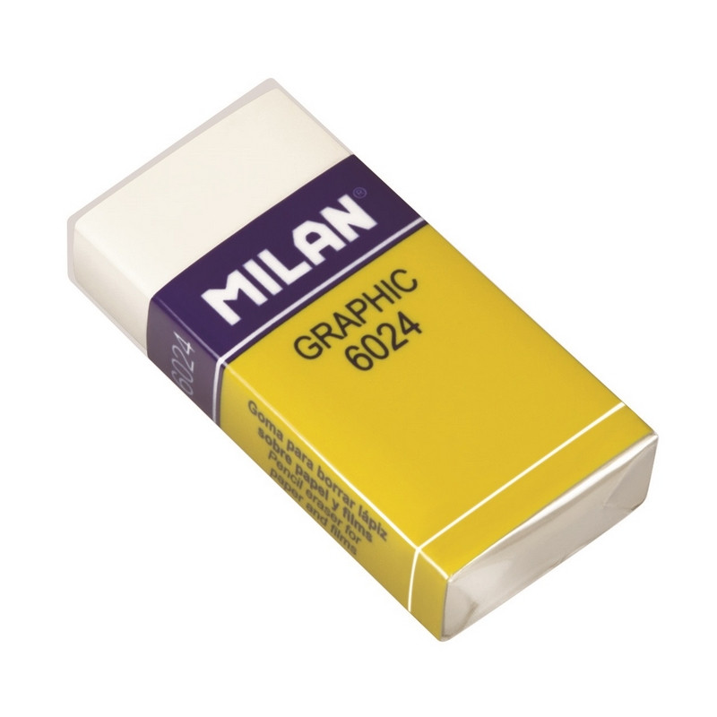 превью Ластик Milan 6024 пластиковый белый
