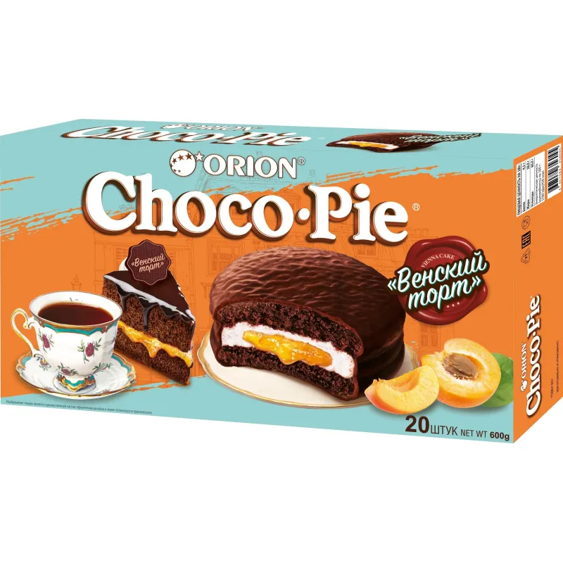 превью Пирожное Choco Pie Vienna Cake с абрикосом (20 штук по 30 г)