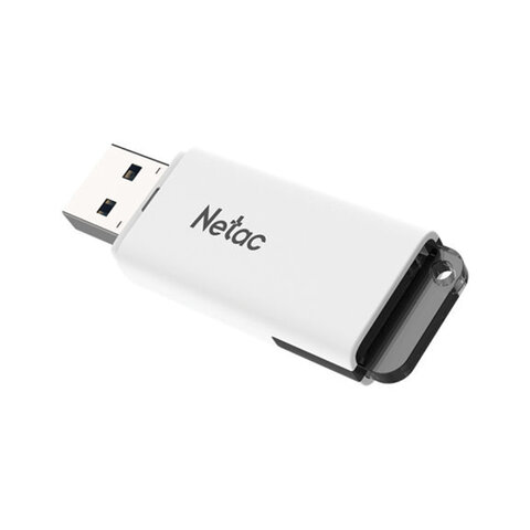 Флеш-диск 64 GB NETAC U185, USB 2.0, белый-20WH