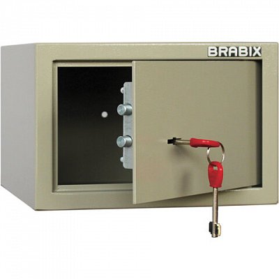 Сейф мебельный BRABIX «D-18m»180×270х236 мм5 кгключевой замоккрепление к стене291161