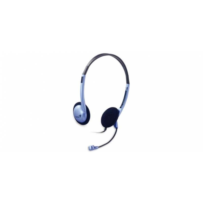 превью Наушники с микрофоном (гарнитура) GENIUS HS-02B, проводная, 1.8 м, стерео, накладная, mini jack 3.5 мм