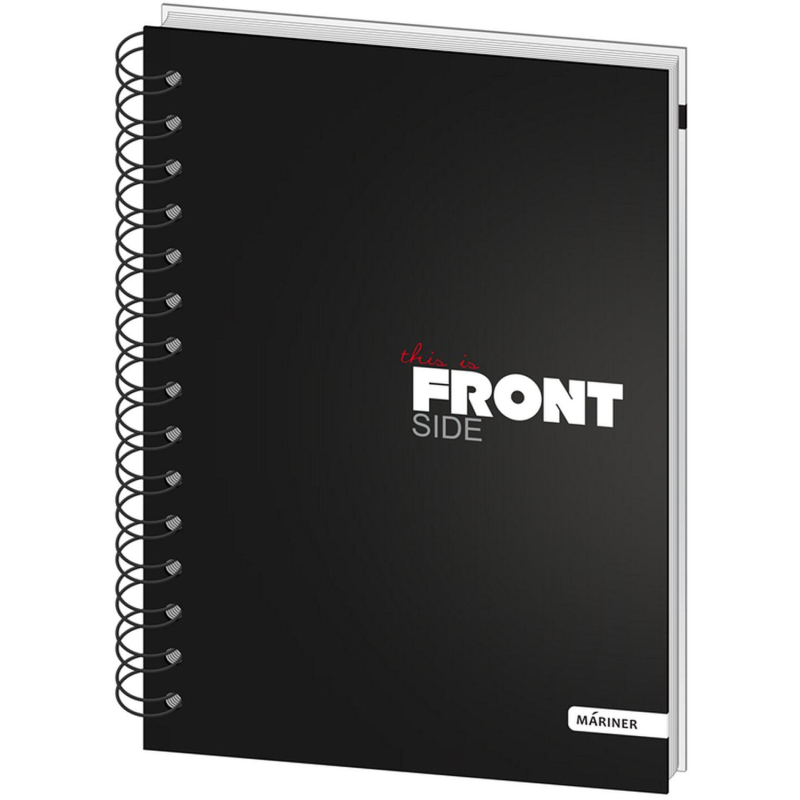 Бизнес-тетрадь All Right А5.120л, 148×205, 1 разд, FRONT, черная, 0015