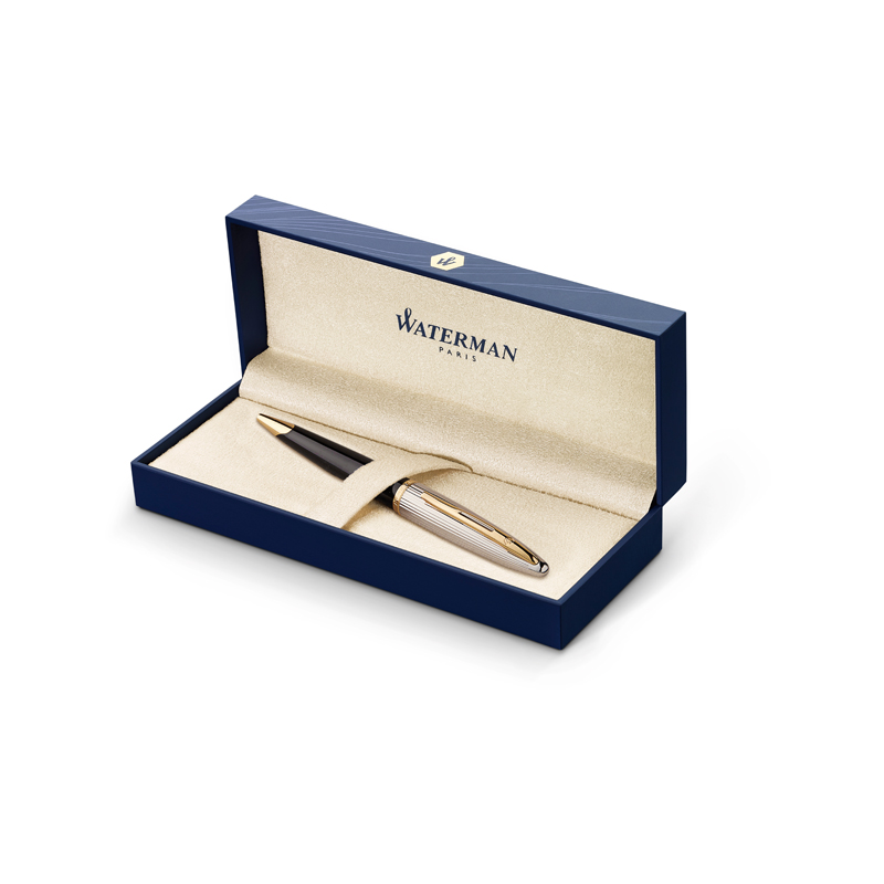 Ручка шариковая Waterman «Carene Black Deluxe GT», синяя, 1.0мм, подарочная упаковка