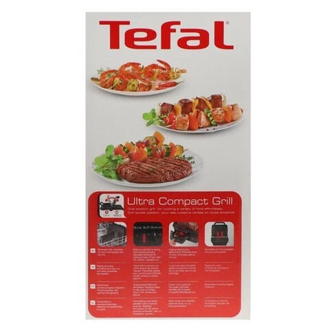 Электрогриль TEFAL GC305816, 2000 Вт, съемные панели, регулировка температуры, черный