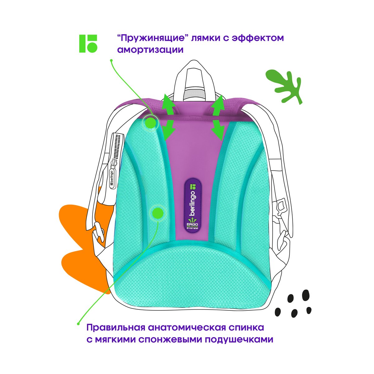 Ранец Berlingo Expert Plus «Pretty girl» 37×28×16см, 2 отделения, 2 кармана, анатомическая спинка