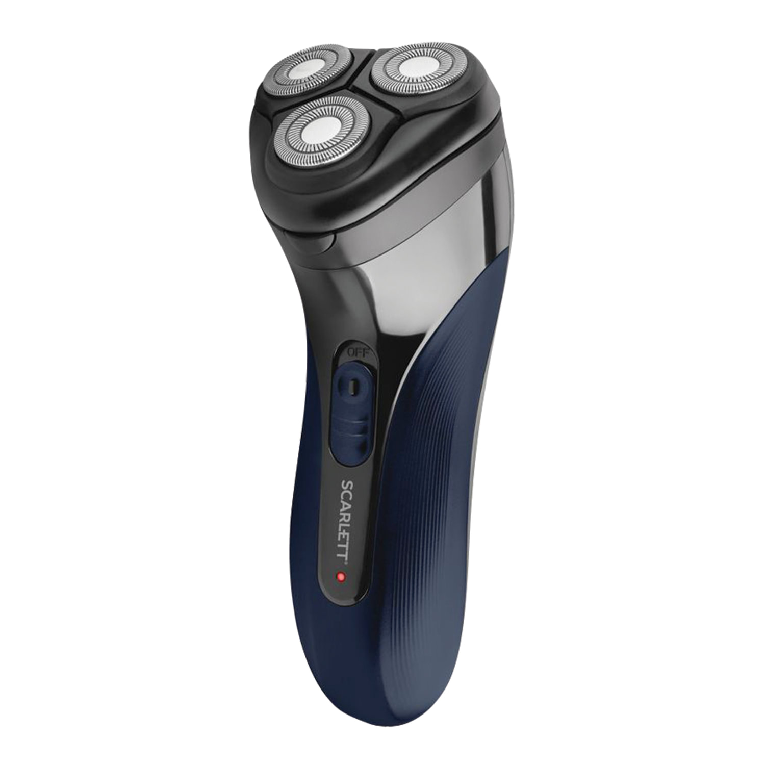 превью Электробритва SCARLETT SC-SH65R55, 3 головки, аккумулятор, самозатачивающиеся лезвия, триммер, черная