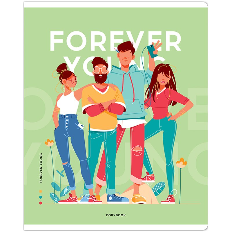 Тетрадь 40л., А5, клетка ArtSpace «Стиль. Forever young», эконом