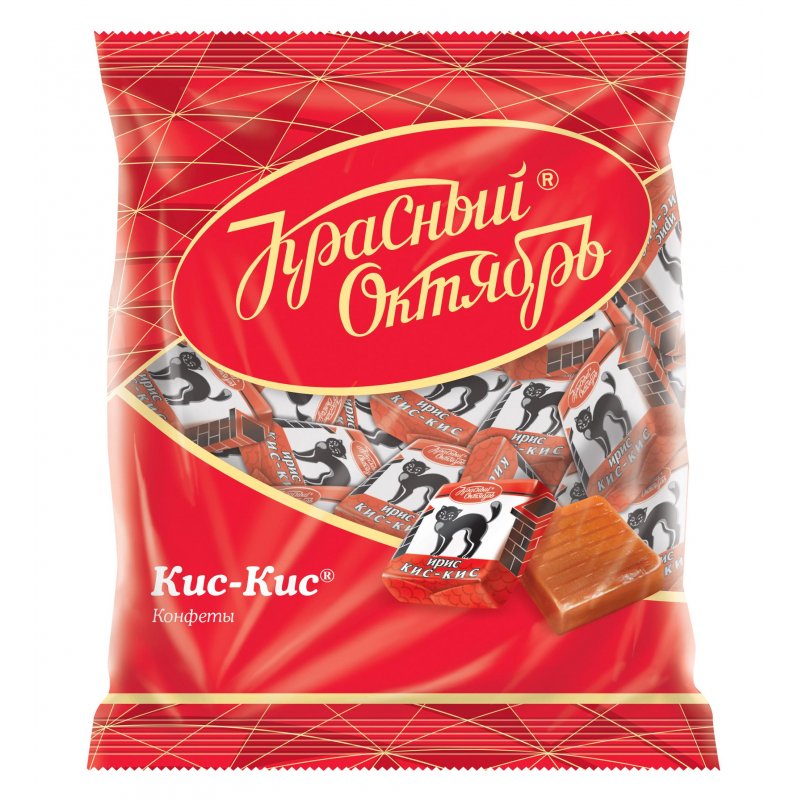 Конфеты ирис КРАСНЫЙ ОКТЯБРЬ «Кис-Кис», 200 г, пакет