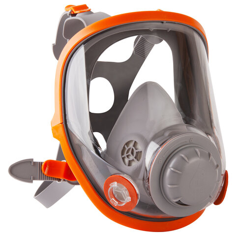 Маска полнолицевая Jeta Safety 5950, силикон, ударопрочный поликарбонат, защитная пленка, без фильтров, размер М
