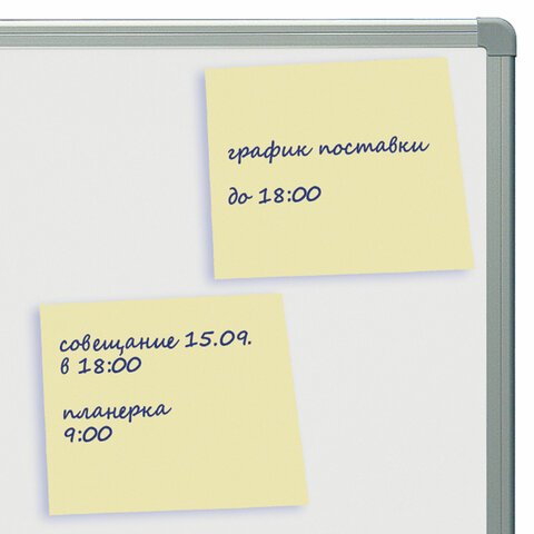 Блок самоклеящийся (стикер), STAFF, 76×76 мм, 100 л., желтый